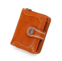 Venda imperdível carteiras femininas vintage de couro com zíper bolsa feminina com zíper de grande capacidade carteira carteira com suporte para cartão de crédito
