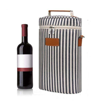 Sacos de vinho isolados portáteis personalizados para festa de acampamento, sacos de vinho térmicos para viagem, bolsa térmica para vinho