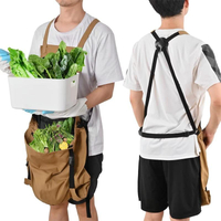 Avental de jardim com bolso para colheita, jardinagem, capina, avental resistente à água com bolso de liberação rápida para homens e mulheres