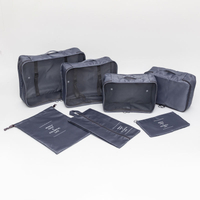 Conjunto de 7 peças organizador de malas de viagem cubos de embalagem grandes e leves à prova d'água bolsa de armazenamento para roupas de viagem bolsa para sapatos