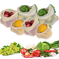 Sacos de malha biodegradáveis ​​reutilizáveis, produtos ecológicos sustentáveis ​​para armazenamento de frutas