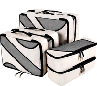 Conjunto de 6 cubos de embalagem de 3 tamanhos diversos, organizadores de malas de viagem, organizadores de malas de viagem, para roupas, sapatos