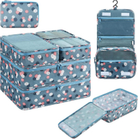 Atacado pacote com 8 cubos de embalagem organizador de bagagem de viagem organizador de roupas de viagem conjunto de 8 cubos de embalagem para malas
