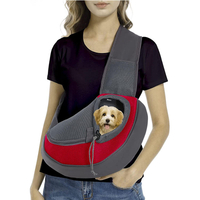 Malha respirável para transporte de animais de estimação estilingue para gatos transporte crossbody bolsas de caminhada para cães com alça de ombro antiderrapante