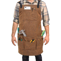 Loja de aventais de trabalho para homens carpinteiros com 9 bolsos de ferramentas para marceneiro avental de lona encerada durável para soldagem para jardineiro mecânico B