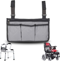 Bolsa de transporte para cadeira de rodas Bolsa de descanso de braço para andarilhos, cadeiras de rodas elétricas e patinetes de joelho, organizador de armazenamento lateral