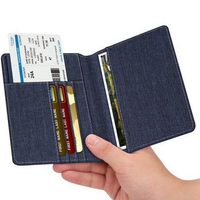 Carteira porta-bilhetes RFID de viagem barata fashion bolsa porta-passaporte masculina com compartimentos para cartão atacado