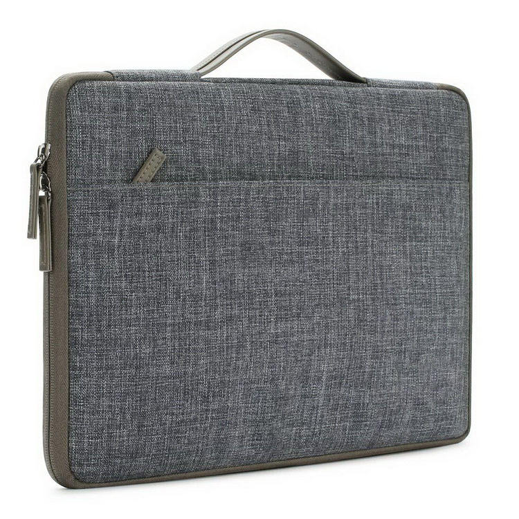 Estojo para laptop de 17 polegadas Pasta portátil de transporte com forro de pelúcia Bolsa para notebook com bolso