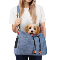 Bolsa de estilingue ajustável para cachorros de estimação para cães pequenos com malha respirável para viagens ao ar livre para animais de estimação