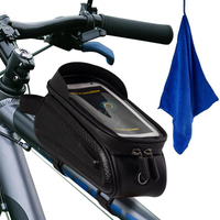 2022 Acessórios de ciclismo ao ar livre unissex à prova d'água Front Top Tube Frame Suporte para telefone Bolsa de bicicleta Bolsas de bicicleta