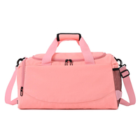 Bolsa esportiva rosa personalizada com compartimento para sapatos e bolso molhado bolsa grande para viagem feminina