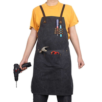 Avental de oficina de ferramentas de trabalho de lona resistente resistente com bolsos para homens e mulheres