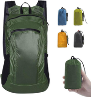 Preço de fábrica por atacado mochila dobrável verde à prova dwaterproof água mochila dobrável de alta qualidade para acampamento de caminhada
