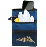 Bolsos com vários zíperes para bolas de golfe esportivas organizador bolsa com clipe gancho para bolsas bolsa com bolas de golfe