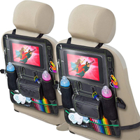 Armazenamento grande para bebês e crianças pequenas Suporte para tablet iPad Tela sensível ao toque para carrinho de bebê Kick Mat Protetor de assento traseiro