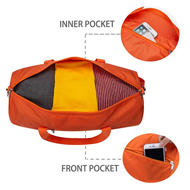 Bolsas duffle dobráveis ​​pequenas com impressão personalizada para academias bolsas esportivas embaláveis ​​à prova d'água