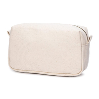Bolsa de maquiagem de algodão orgânico natural ecologicamente correta bolsa de higiene de lona bolsa de maquiagem simples bolsa de cosméticos