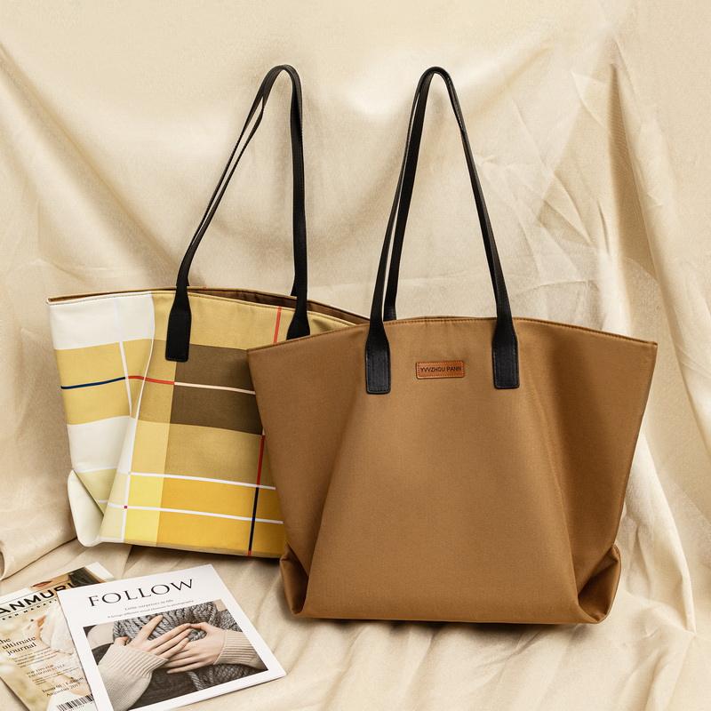 Bolsas de mão para viagens de verão, utilidades femininas, novo estilo, sacola de trabalho com logotipo personalizado e alça de couro