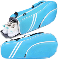 Saco de tênis personalizado do fabricante Saco de raquete de tênis masculino e feminino proteção e saco de raquete de almofada fixa com separador de sapato