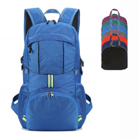 Mochila dobrável personalizada portátil ultraleve para esportes ao ar livre mochila de acampamento para homens e mulheres