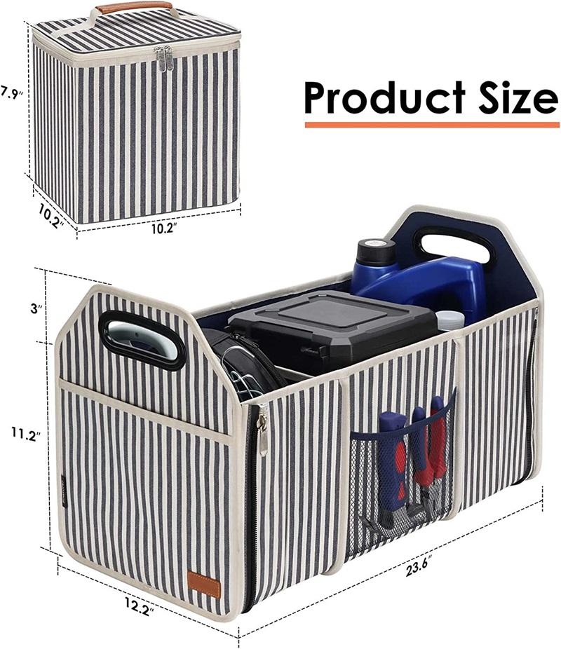 Organizador de porta-malas de carro personalizado e organizador de armazenamento dobrável para carro com refrigerador Suv Trunk Target Tool Box Bag