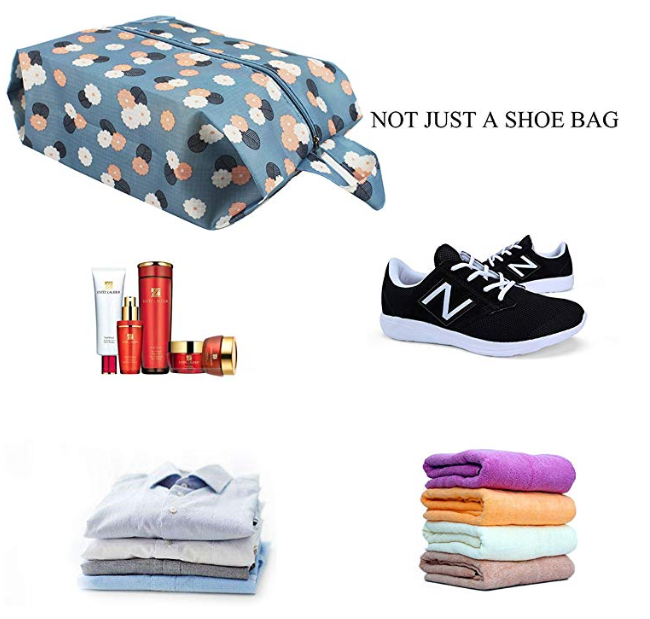 Sacos de sapatos de viagem port&aacute;teis organizadores &agrave; prova d'&aacute;gua de nylon armazenamento economizador de espa&ccedil;o