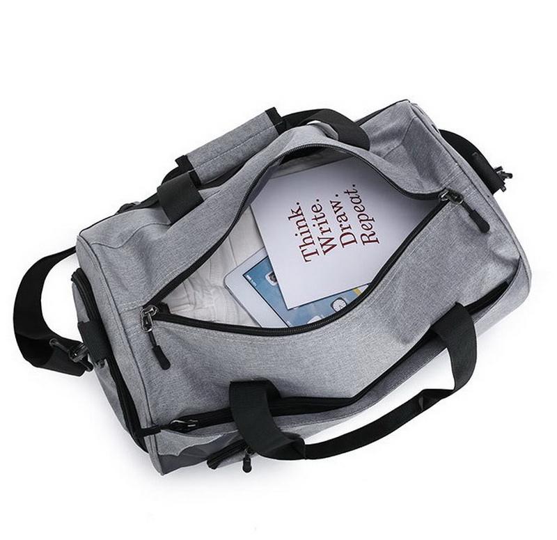 Designer RPET organizador de esportes de bagagem bolsas de viagem para academia bolsa personalizada para pernoite com compartimento para sapatos e bolso molhado