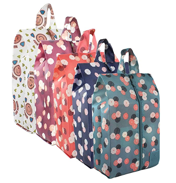 Sacos de sapatos de viagem port&aacute;teis organizadores &agrave; prova d'&aacute;gua de nylon armazenamento economizador de espa&ccedil;o