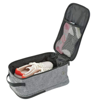 Moda dobrável leve portátil bolsa de armazenamento de sapatos embalagem organizadora de bolsa de viagem com alça