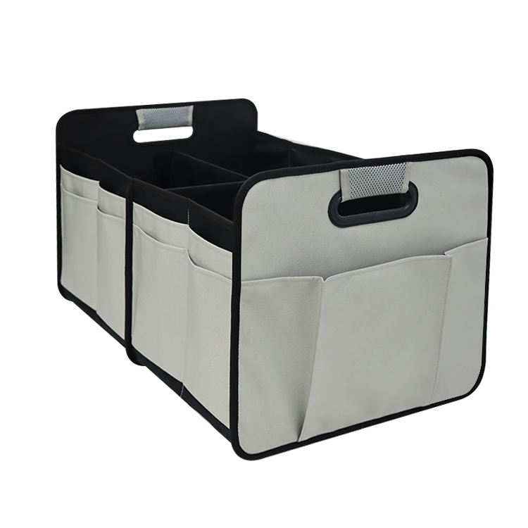 Organizador de porta-malas de carro resistente organizador traseiro para banco de carro caixa de armazenamento de carga organizador de porta-malas dobrável