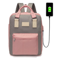 Mochilas femininas unissex para escola de ensino médio, carregamento USB, mochila escolar, para laptop, para adolescentes